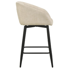 Load image into Gallery viewer, Coaster Rainer Fabric Upholstered Swivel Counter Height Chair Cream (Set of 2)