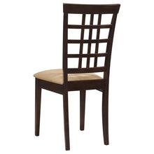 Load image into Gallery viewer, Coaster Kelso Lattice Back Dining Side Chair Cappuccino (Set of 2)