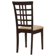 Load image into Gallery viewer, Coaster Kelso Lattice Back Dining Side Chair Cappuccino (Set of 2)