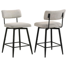 Load image into Gallery viewer, Coaster Levine Fabric Upholstered Swivel Counter Chair Shell (Set of 2)