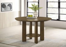Load image into Gallery viewer, Coaster Ottowa 47-inch Round Wood Dining Table with Shelf Brown