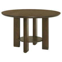 Load image into Gallery viewer, Coaster Ottowa 47-inch Round Wood Dining Table with Shelf Brown