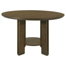 Load image into Gallery viewer, Coaster Ottowa 47-inch Round Wood Dining Table with Shelf Brown