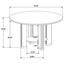 Load image into Gallery viewer, Coaster Ottowa 47-inch Round Wood Dining Table with Shelf Brown