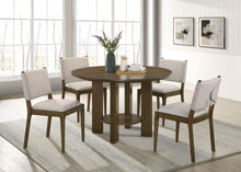 Load image into Gallery viewer, Coaster Ottowa 47-inch Round Wood Dining Table with Shelf Brown