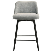 Load image into Gallery viewer, Coaster Mellor Fabric Upholstered Swivel Counter Chair Grey (Set of 2)