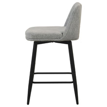 Load image into Gallery viewer, Coaster Mellor Fabric Upholstered Swivel Counter Chair Grey (Set of 2)