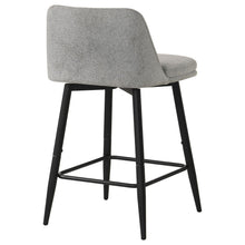 Load image into Gallery viewer, Coaster Mellor Fabric Upholstered Swivel Counter Chair Grey (Set of 2)