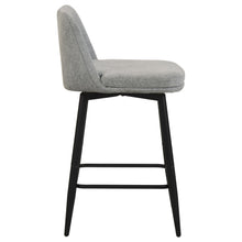 Load image into Gallery viewer, Coaster Mellor Fabric Upholstered Swivel Counter Chair Grey (Set of 2)