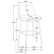Load image into Gallery viewer, Coaster Mellor Fabric Upholstered Swivel Counter Chair Grey (Set of 2)
