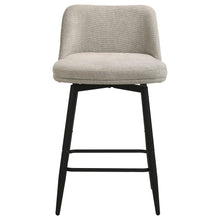 Load image into Gallery viewer, Coaster Mellor Fabric Upholstered Swivel Counter Chair Slate Brown (Set of 2)