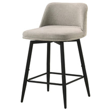 Load image into Gallery viewer, Coaster Mellor Fabric Upholstered Swivel Counter Chair Slate Brown (Set of 2)