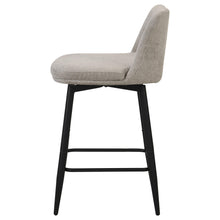Load image into Gallery viewer, Coaster Mellor Fabric Upholstered Swivel Counter Chair Slate Brown (Set of 2)