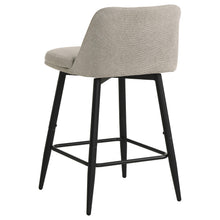 Load image into Gallery viewer, Coaster Mellor Fabric Upholstered Swivel Counter Chair Slate Brown (Set of 2)