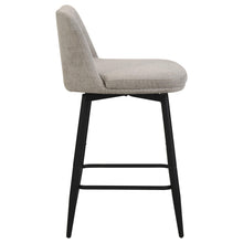 Load image into Gallery viewer, Coaster Mellor Fabric Upholstered Swivel Counter Chair Slate Brown (Set of 2)