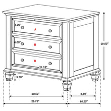 Load image into Gallery viewer, Coaster Sandy Beach 3-drawer Nightstand Cream White