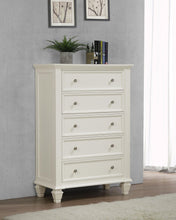 Load image into Gallery viewer, Coaster Sandy Beach 5-drawer Bedroom Chest Cream White