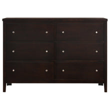 Load image into Gallery viewer, Coaster Carlton 6-drawer Dresser Cappuccino