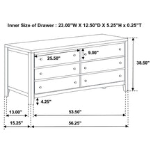 Load image into Gallery viewer, Coaster Carlton 6-drawer Dresser Cappuccino