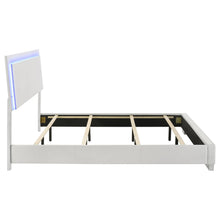 Load image into Gallery viewer, Coaster Felicity Wood Eastern King LED Panel Bed White High Gloss