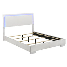 Load image into Gallery viewer, Coaster Felicity Wood Queen LED Panel Bed White High Gloss