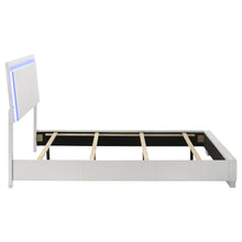 Load image into Gallery viewer, Coaster Felicity Wood Queen LED Panel Bed White High Gloss