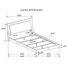 Load image into Gallery viewer, Coaster Felicity Wood Queen LED Panel Bed White High Gloss