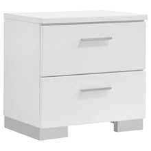 Load image into Gallery viewer, Coaster Felicity 2-drawer Nightstand White High Gloss
