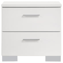 Load image into Gallery viewer, Coaster Felicity 2-drawer Nightstand White High Gloss