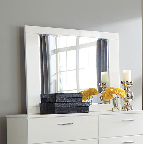 Coaster Felicity Glossy White Dresser Mirror
