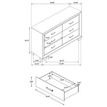 Load image into Gallery viewer, Coaster Kauffman 6-drawer Dresser Dark Cocoa