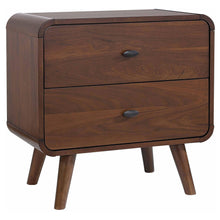 Load image into Gallery viewer, Coaster Robyn 2-drawer Nightstand Bedside Table Dark Walnut