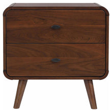 Load image into Gallery viewer, Coaster Robyn 2-drawer Nightstand Bedside Table Dark Walnut