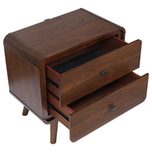 Load image into Gallery viewer, Coaster Robyn 2-drawer Nightstand Bedside Table Dark Walnut