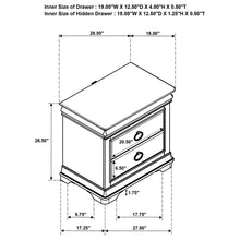 Load image into Gallery viewer, Coaster Garland 2-drawer Nightstand Bedside Table Brown Cherry
