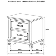 Load image into Gallery viewer, Coaster Franco 2-drawer Nightstand Distressed White