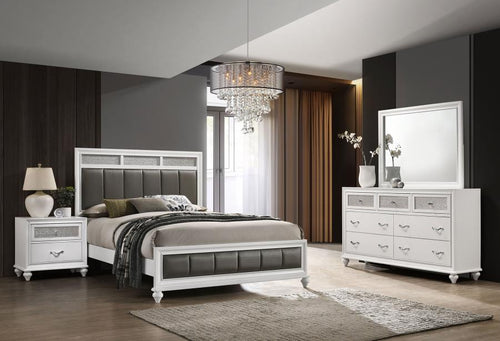 Coaster Barzini Metallic And White 4-piece Bedroom Set