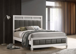 Coaster Barzini Metallic And White 4-piece Bedroom Set