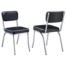 Load image into Gallery viewer, Coaster Retro Upholstered Dining Side Chair Black (Set of 2)