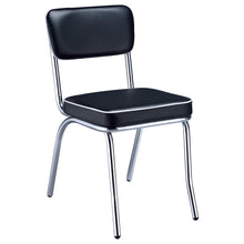 Load image into Gallery viewer, Coaster Retro Upholstered Dining Side Chair Black (Set of 2)