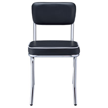 Load image into Gallery viewer, Coaster Retro Upholstered Dining Side Chair Black (Set of 2)