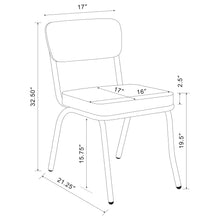 Load image into Gallery viewer, Coaster Retro Upholstered Dining Side Chair Black (Set of 2)