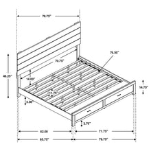 Load image into Gallery viewer, Coaster Brantford Wood Eastern King Storage Panel Bed Barrel Oak