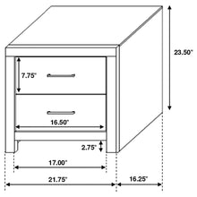 Load image into Gallery viewer, Coaster Brantford 2-drawer Nightstand Barrel Oak