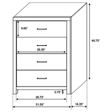 Load image into Gallery viewer, Coaster Brantford 4-drawer Bedroom Chest Coastal White