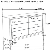 Load image into Gallery viewer, Coaster Watson 6-drawer Dresser Grey Oak