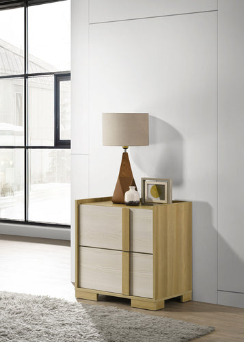 COASTER NIGHTSTAND (NATURAL/WHITE)