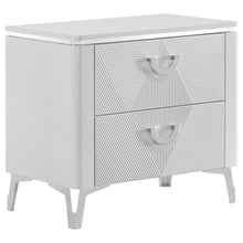 Load image into Gallery viewer, Coaster Cassia 2-drawer Nightstand Bedside Table White High Gloss
