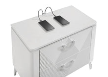 Load image into Gallery viewer, Coaster Cassia 2-drawer Nightstand Bedside Table White High Gloss