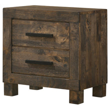 Load image into Gallery viewer, Coaster Woodmont 2-drawer Nightstand Rustic Golden Brown